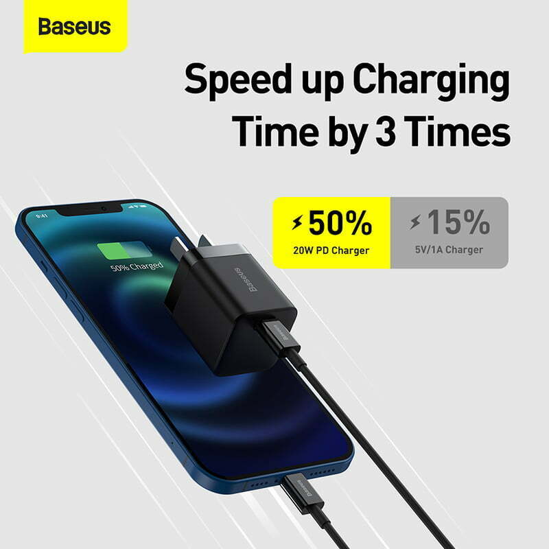 Baseus 20w Super Si Pro Quick Charger with Type-C to Lightning Cable 5 Baseus 20w Super si pro Quick Charger Set