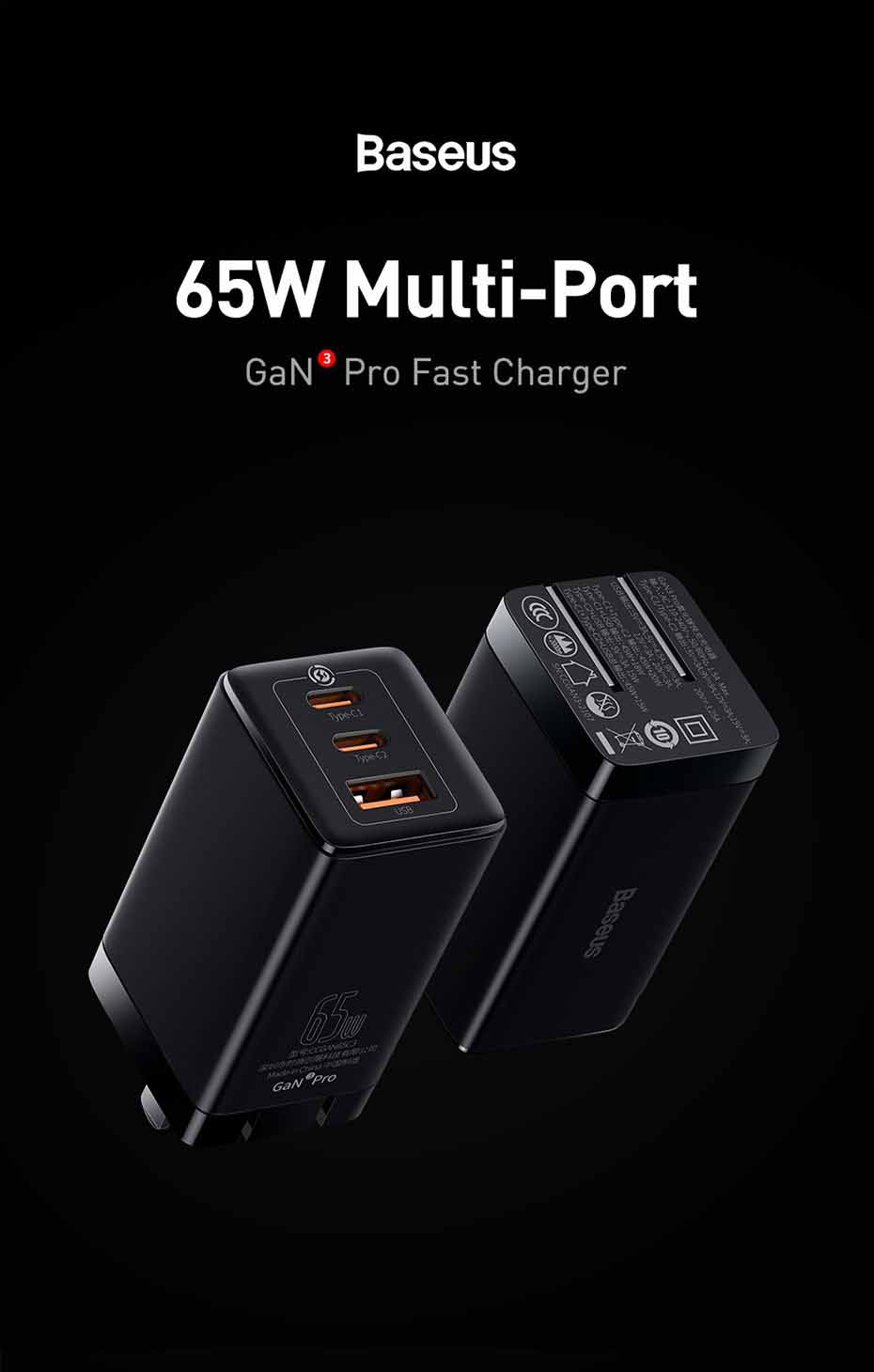 Baseus 65W GaN3 Pro Quick Charger