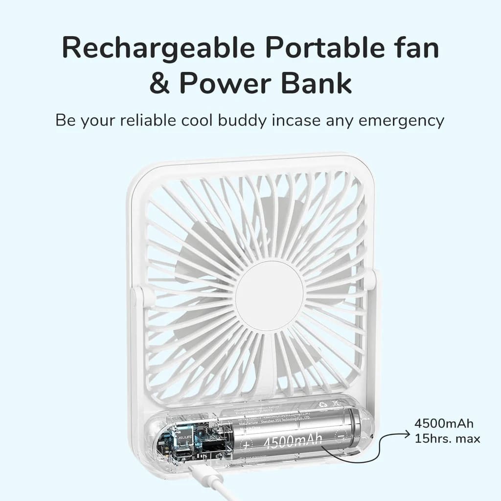 JISULIFE FA26 Portable Ultra-Thin Table Fan