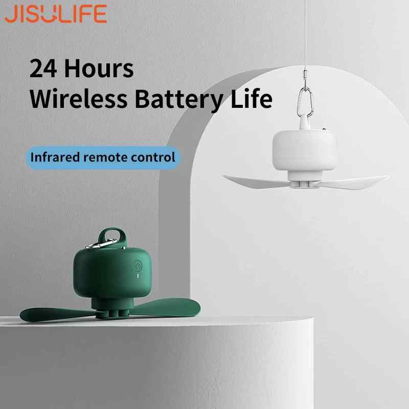 JISULIFE FA16 Portable Rechargeable Remote Control Ceiling Fan