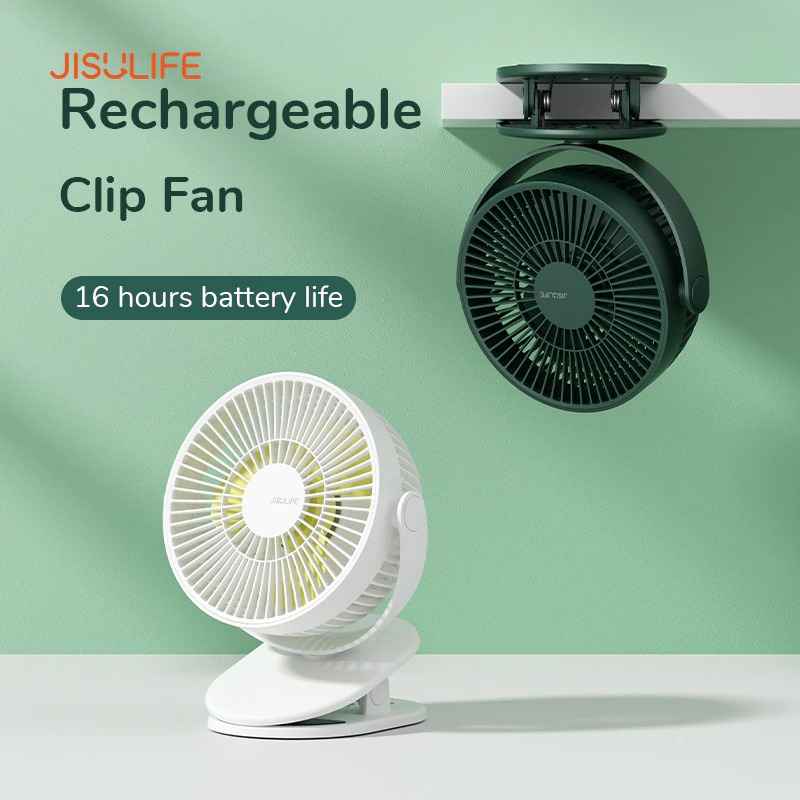 JISULIFE FA29A Clip-on Rechargeable Desk Fan