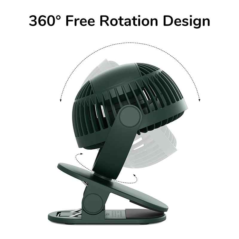 JISULIFE FA29A Clip-on Rechargeable Desk Fan