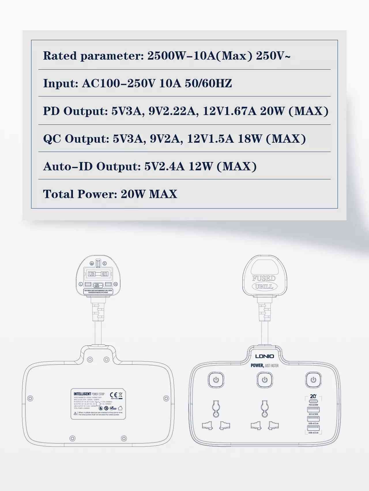 LDNIO SC2413 Power Strip