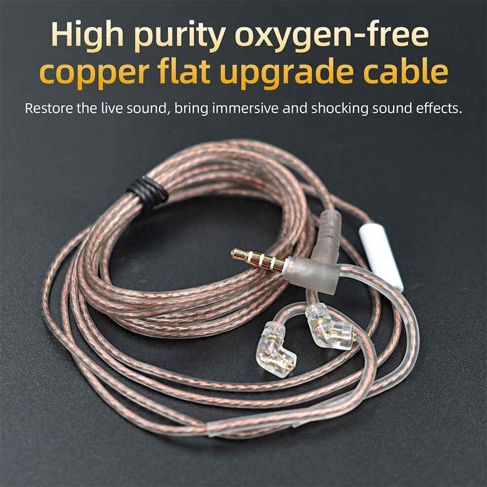 KZ OFC Flat Upgrade Cable