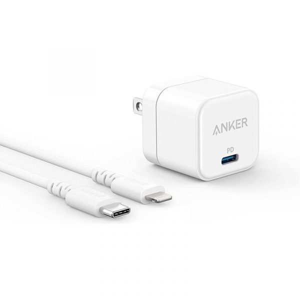 Anker 20W PD Adapter with USB-C to Lightning Cable