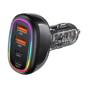 USAMS US-CC169 C34 120W Transparent Fast Charging Car Charger