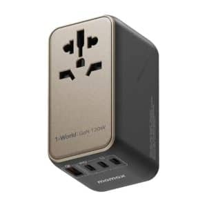 Momax 1-World 120W Universal 4-Port Travel GaN Charger with USB-C Cable