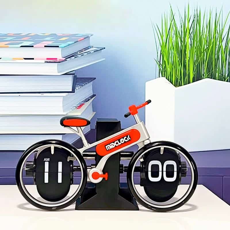 MidClock HY-F117 Bicycle-Inspired Retro Vintage Flip Desk Clock lowest price in bangladesh