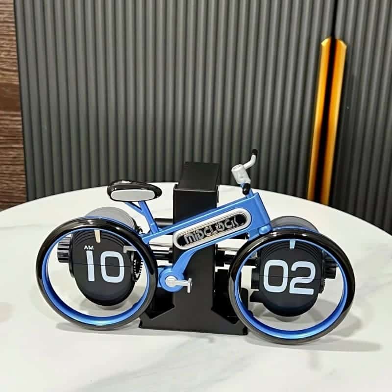 MidClock HY-F117 Bicycle-Inspired Retro Vintage Flip Desk Clock