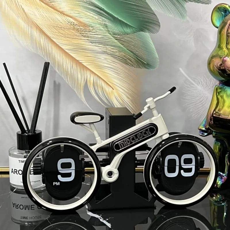 MidClock HY-F117 Bicycle-Inspired Retro Vintage Flip Desk Clock