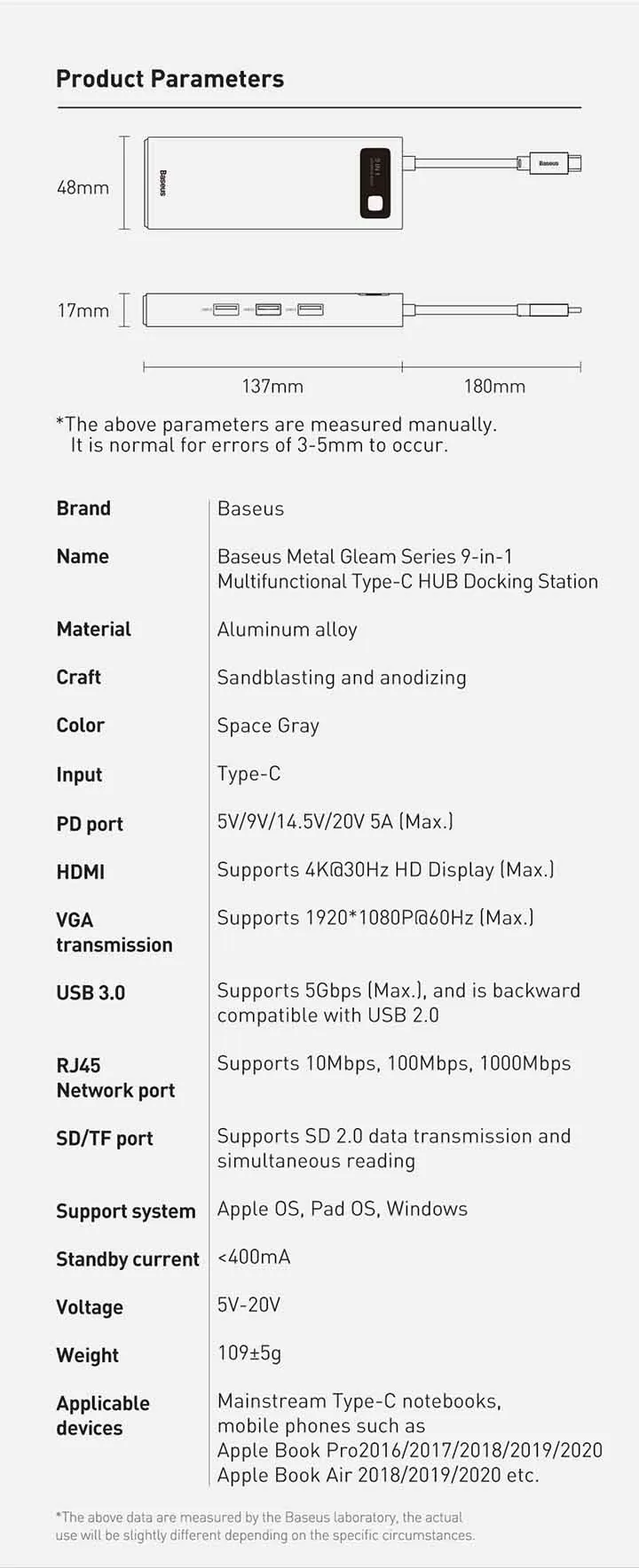 baseus metal gleam series 9 in 1 hub 23