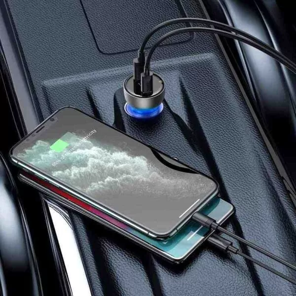 Baseus 65W Car Charger Particular Digital Display QC+PPS Dual Quick Charger - Image 5